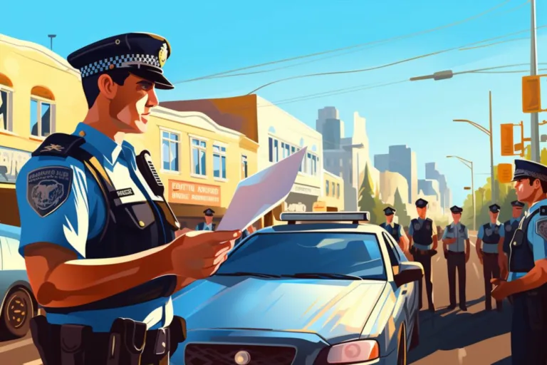 Pokyny policisty pro řízení dopravy na křižovatce